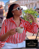 Camisa Feminina Listrada